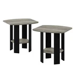 Furinno Simple Design End Table, 2-PACK, French Oak Grey/black. Fixed Price $168.99.