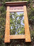 Excellent Tiger Oak Mission Arts Crafts Wall Mirror Frame W/ Celluloid King Tut. Fixed Price $129.99.