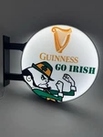 Guinness Beer Notre Dame Pub Style Dual Side Light Up Sign Bar Irish College. Fixed Price $75.00.