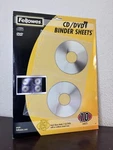 Fellowes Cd Dvd Protective 3 Ring Binder Sleeves Holds 20 Discs / 10 Sheets. Fixed Price $14.99.
