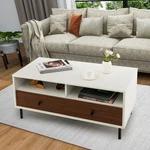 Coffee Table Modern Rectangle W/drawers &storage Shelf Living Room Furniture. Fixed Price $84.99.
