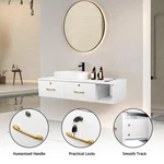 Wall Mount Hair Styling Station Cabinet Bathroom Dresser W/3 Dryer Holders. Fixed Price $76.99.