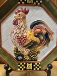 Decorative Wall Plate Bella Casa By Ganz Octagon Farm Rooster 10 Country Quilt. Fixed Price $20.00.