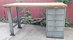Grizzly Work Bench 30X60X34H, 1 3/4" Butcher Block Top, Drawer Pedistal -usa. Fixed Price $311.00.