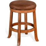 Sunny Designs 24" Sedona Wood Backless Swivel Stool In Rustic Oak (set Of 2). Fixed Price $299.99.