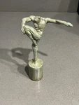 Contemporary Texas Art Seth Vandable Nude Male Joy Bronze Sculpture Figurine. Fixed Price $300.00.