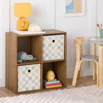 Mainstays 4 Cube Storage Organizer, Warm Walnut. Fixed Price $34.88.