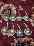 Vintage Mcm Shepherd Casters 2" Lot Of 8 Wheels Carpets Gold Brass Stem Vtg. Fixed Price $40.00.