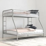Dhp Twin Over Full Metal Bunk Bed Frame, Silver. Fixed Price $275.00.