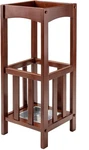 Winsome Rex Umbrella Stand With Metal Tray, Walnut (94712) - New. Fixed Price $59.62.