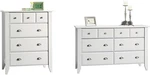 Sauder Shoal Creek 4-DRAWER & Dresser Bundle Soft White Finish. Fixed Price $843.99.