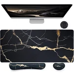 Bloss Gaming Mouse Pad Set, Large 35.4 X 15.7 0.12 In, Black Marble. Fixed Price $30.28.