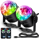 Disco Ball Dj Party Lights Sound Activated With Remote Control Strobe Lamp 7 .... Fixed Price $27.53.