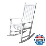 Merry Garden White Porch Rocker/rocking Chair Acacia Wood MPG-PT-41110WP. Fixed Price $199.09.