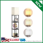 Floor Lamps With Shelves, 4-TIER Modern Shelf 3CCT Led Bulb, Dis. Fixed Price $39.95.