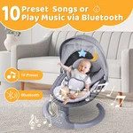 Infant Electric Baby Bouncer Swing + Bluetooth Music Cradle Rocker Chair Newborn. Fixed Price $64.99.
