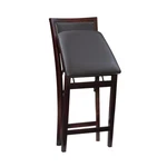 Linon Triena Folding Counter Stool Faux Leather Padded Back/seat Merlot Wood. Fixed Price $147.60.