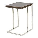 Pangea Home Fred Modern Wood Veneer & High Polished Steel Tray Table In Espresso. Fixed Price $136.42.