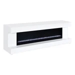 Coaster Mallory Tv Stand Fireplace Console Bluetooth Speaker In White High Gloss. Fixed Price $853.59.
