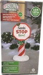 Gemmy 3.5' Christmas Santa Stop Here Sign Led Lighted Airblown Inflatable 11773. Fixed Price $20.00.