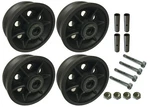 Heavy Duty Caster Wheels Set 4" 5" 6" 8" V-groove With Bearing&kit. Fixed Price $54.83.