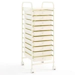 Costway 10 Drawer Rolling Storage Cart Scrapbook Paper Office School - White. Fixed Price $78.99.