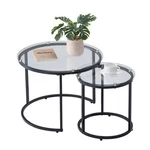 Vevor Nesting Coffee Table Set Glass 23.6 For Living Room. Fixed Price $53.99.