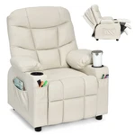 Honeyjoy Kids Youth Recliner Chair Pu Leather W/cup Holders & Side Pockets Beige. Fixed Price $155.99.