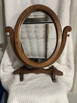 Tell City Chair Maple Wooden Vanity Dresser Table Top Shaving Swivel Mirror Vtg. Fixed Price $106.25.