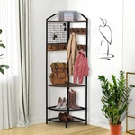 Stylish Corner Coat Rack With Shoe Storage And Bench For Entryway Hallway. Fixed Price $215.99.