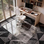 Ultra-clear Tempered Glass Floor Protector Mat 46X55 Inches Heavy Duty Chair. Fixed Price $154.99.