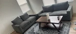 Divano Roma Furniture Velvet Fabric Love Seat Sofa With Back Cushions - Grey. Fixed Price $2500.00.
