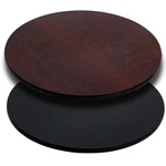 Flash Furniture Glenbrook 36 Round Table Top Black Or Mahogany Reversible. Fixed Price $121.21.