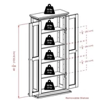 Winsome Holden 45" Solid Wood Cd & Dvd Media Storage Cabinet Antique Walnut. Fixed Price $197.05.