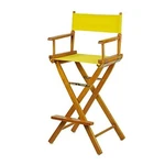Casual Home 30IN Directors Chair Honey Oak Frame With Yellow Canvas. Fixed Price $100.70.