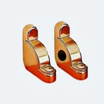 Pair Carpet Rod Brackets Solid Brass Stair Holder Renovator's Supply. Fixed Price $27.99.