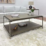 Roundhill Furniture Corbeta Metal Frame Wood Living Room Coffee Table With Caste. Fixed Price $149.99.