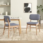 2 Dining Chairs With Rubber Wood Frame And Soft Cushion Backrest. Fixed Price $241.00.
