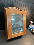 Antique Oak Wood Medicine Cabinet With Mirror Shelves 24 X15 X6. Fixed Price $170.00.