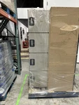 New Salsbury 18" Wide Four Tier Designer Wood Lockers With Locks (12). Fixed Price $400.00.