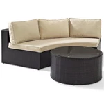 Crosley Furniture Catalina 2-PIECE Wicker Curved Patio Sofa Set Brown/sand. Fixed Price $928.15.