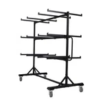 Lifetime 80669 3-TIER Hanging Upright Chair Storage Cart Black Metal Organizer. Fixed Price $564.98.