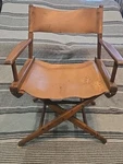 Vintage Directors Chair From Telescope Folding Furniture Co. With Leather. Fixed Price $149.99.