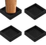 X2 Square Black 4 Pcs Anti-skid Rubber Furniture Caster Cups, Anti-sliding. Fixed Price $5.99.