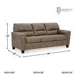 Signature Design By Ashley Navi Queen Sofa Sleeper In Brown. Fixed Price $892.09.
