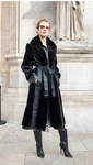 Stella Mccartney Belen Sustainable Fur Free Long Coat Black It 36. Fixed Price $1500.00.