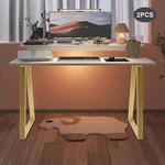 Pair Metal Gold Table Legs 28" Furniture Dining Office. Fixed Price $75.22.