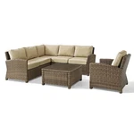 5PC Outdoor Furniture Set, Right&left Loveseat, Corner&arm Chair, Coffee Table. Fixed Price $2551.65.