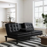 Mainstays 2241009W Pillowtop Futon With Cupholder - Black. Fixed Price $350.00.