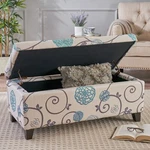 Atlantic Contemporary Upholstered Storage Ottoman. Fixed Price $164.00.